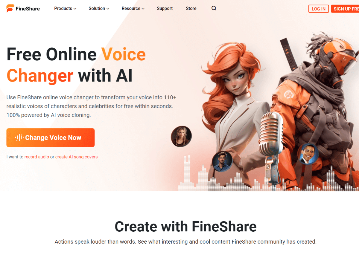 FineShare AI Online Voice Changer