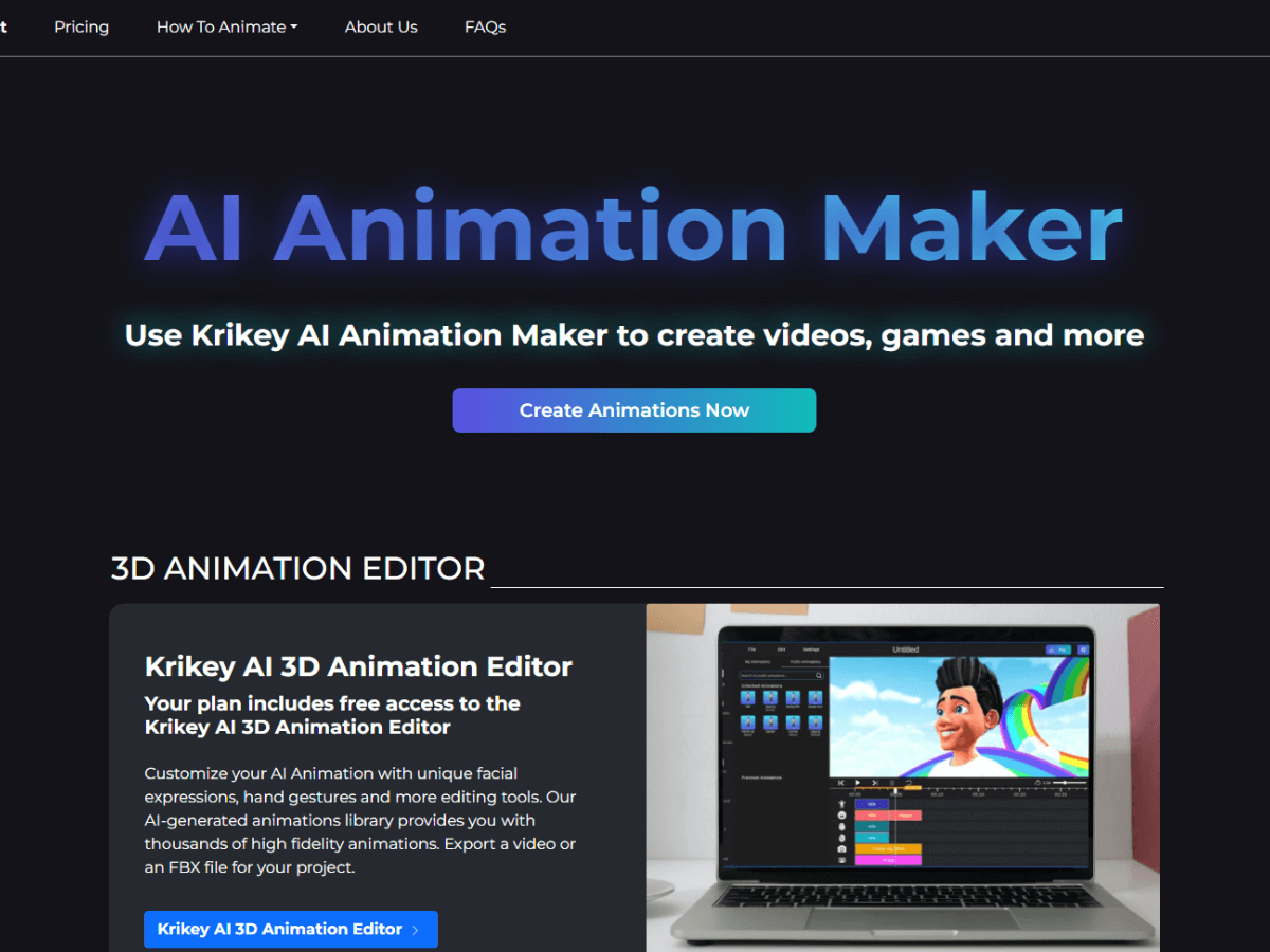 Krikey AI Animation Maker