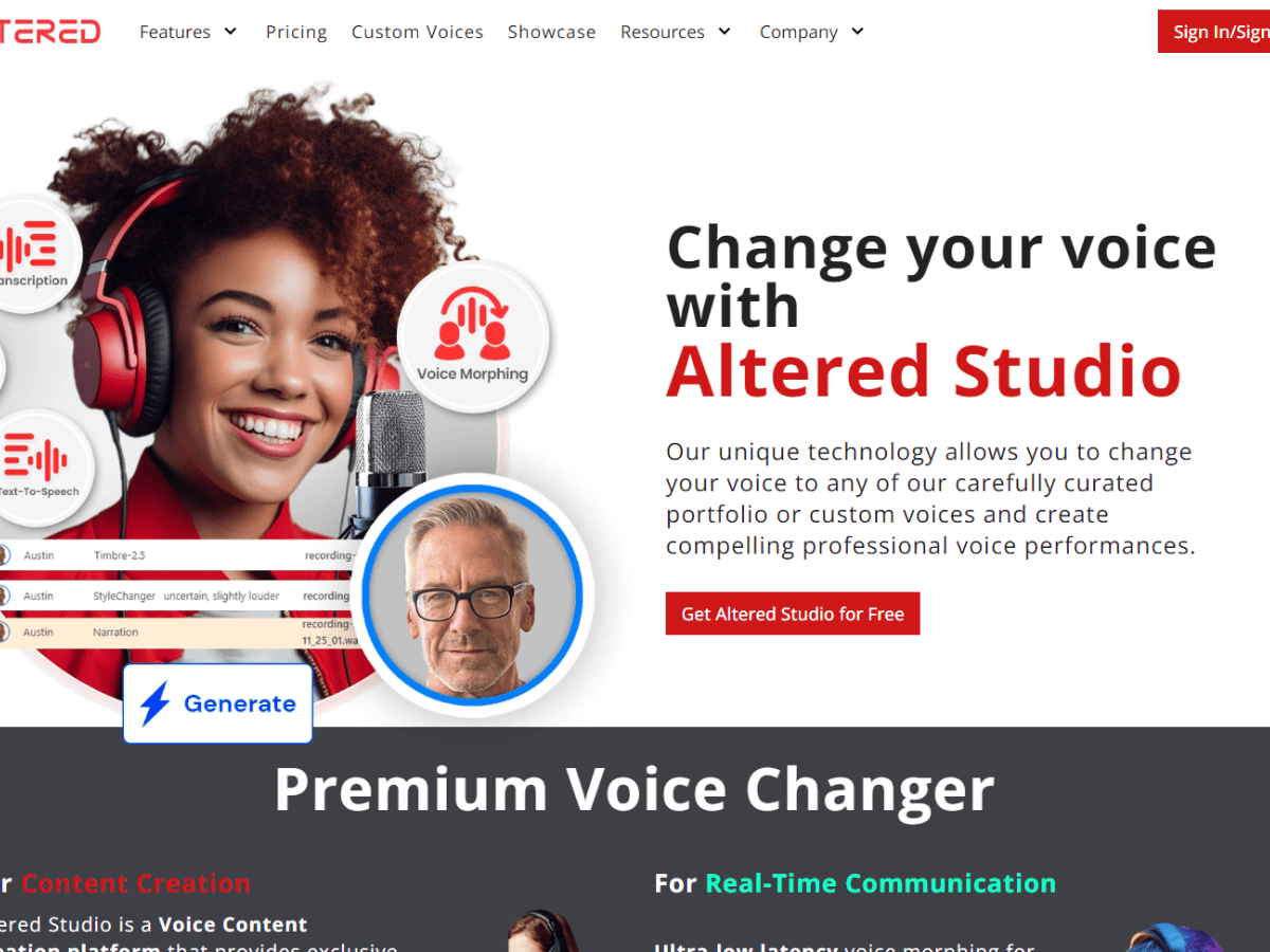 Altered AI Voice Changer Software